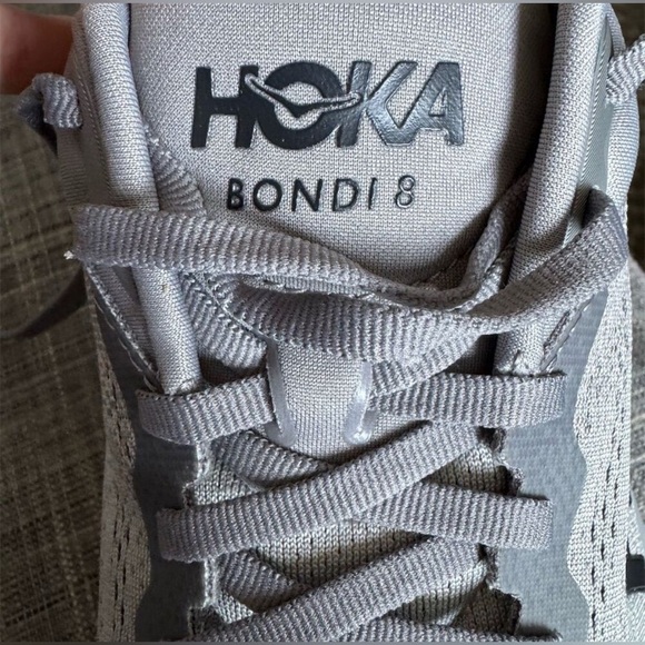 Hoka One One Bondi 8 Men's Athletic Sneaker Shoes Gray Size 10D - Picture 7 of 11